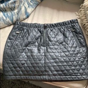 BCBG Maxazria Leather Quilted Mini skirt